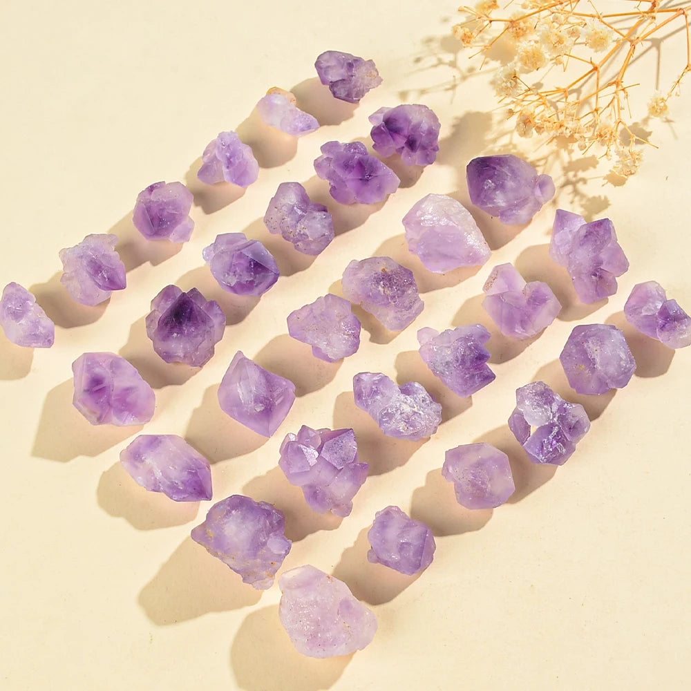 5/10/20pcs Random Natural Amethyst Tooth Decoration,mineral Healing Stone Home Decoration, DIY Gemstone Crystal Stone Decoration