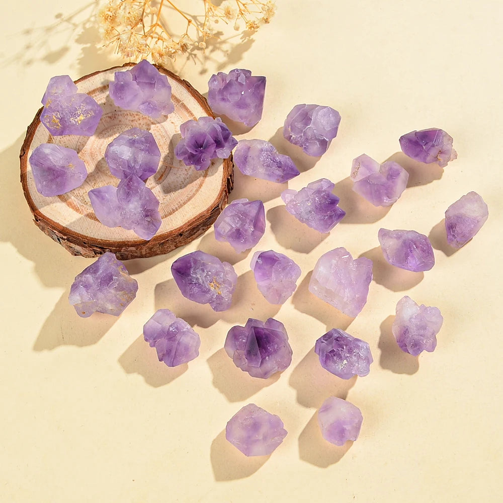 5/10/20pcs Random Natural Amethyst Tooth Decoration,mineral Healing Stone Home Decoration, DIY Gemstone Crystal Stone Decoration